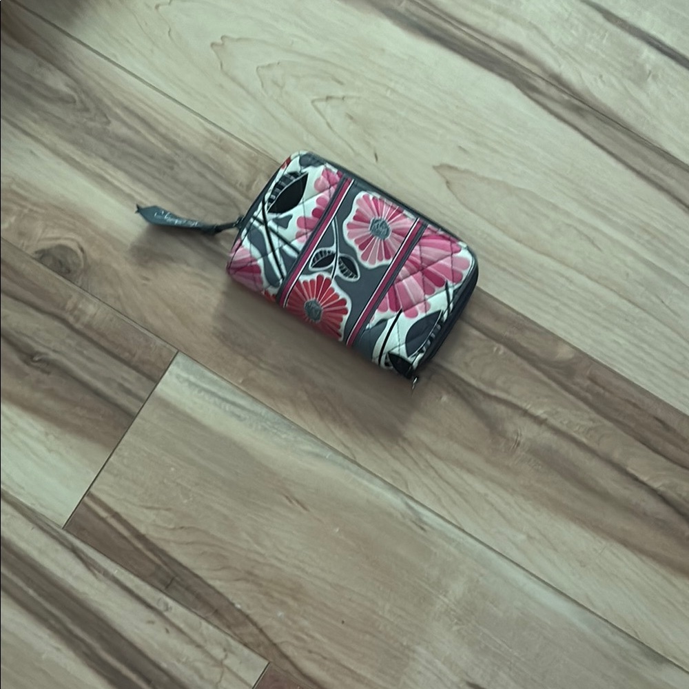 Vera Bradley Pink and Black Floral Wallet